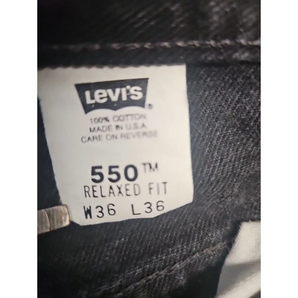 Vintage Levi's 550 Jeans Made in USA W36 L36 Relaxed Fit Tall 100% Cotton
